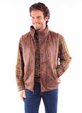 Scully Leather Farthest Point Brown Mole Skin Vest W/Pockets - Scully Leather