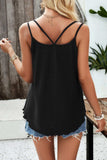 Eyelet V-Neck Double Strap Cami - Trendsi - Flyclothing LLC