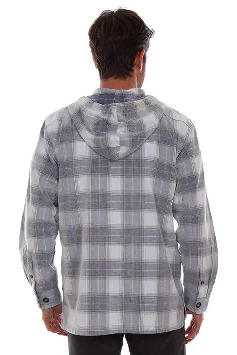 Scully Leather Farthest Point Blue-Grey Unlined Corduroy Hoodie - Scully Leather - Flyclothing LLC