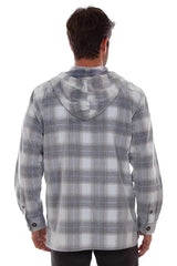 Scully Leather Farthest Point Blue-Grey Unlined Corduroy Hoodie - Scully Leather - Flyclothing LLC