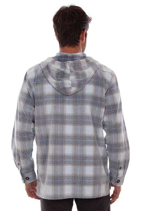 Scully Leather Farthest Point Blue-Grey Unlined Corduroy Hoodie - Scully Leather - Flyclothing LLC