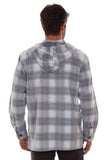 Scully Leather Farthest Point Blue-Grey Unlined Corduroy Hoodie - Scully Leather - Flyclothing LLC