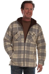 Scully Leather Farthest Point Blue-Tan Sherpa Lined Corduroy Hoodie - Scully Leather - Flyclothing LLC