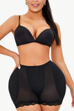 Full Size Scalloped Lace Trim Pull-On Shaping Shorts - Trendsi