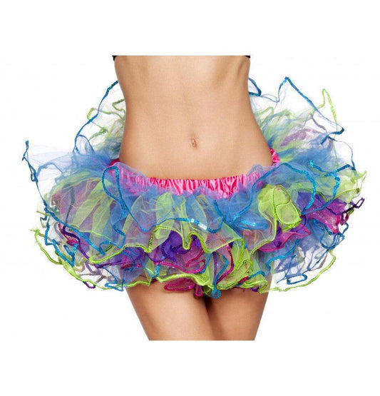 Roma Costume Rainbow with Sequin Trimmed Petticoat - Roma Costume