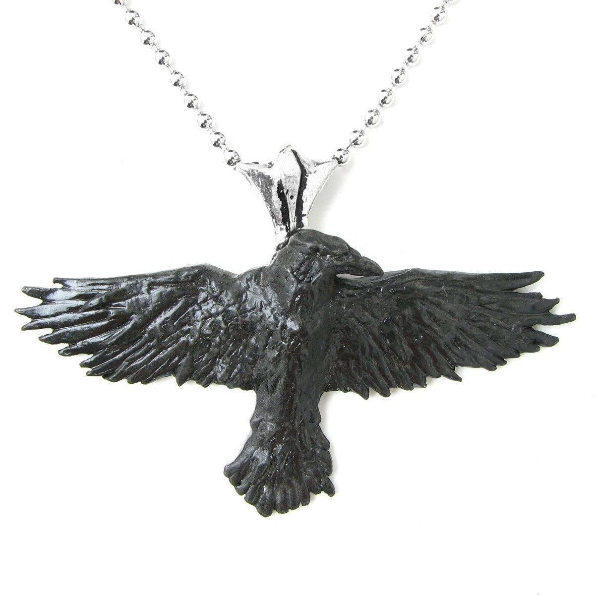 Alchemy Metal-Wear Black Raven Pendant - Flyclothing LLC