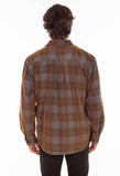 Scully Leather Farthest Point Blue-Brown Y/D Corduroy Plaid Shirt - Scully Leather - Flyclothing LLC