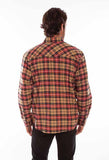 Scully Leather 100% Cotton Tan Plaid Cotton Flannel Shirt - Scully Leather