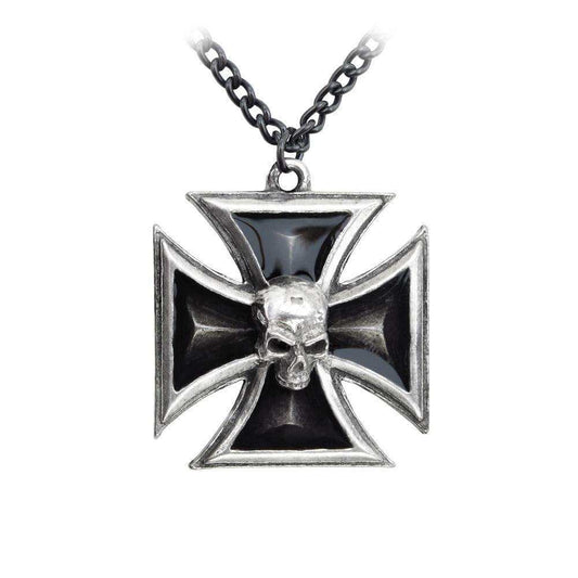 Alchemy Metal-Wear Black Knight's Cross Pendant - Alchemy Gothic - Flyclothing LLC