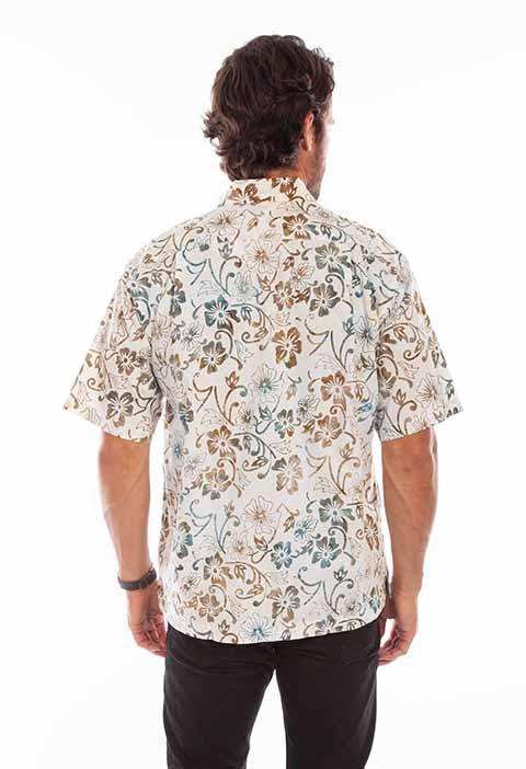 Scully Leather Farthest Point Natural Batik Floral Shirt - Scully Leather - Flyclothing LLC