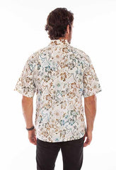 Scully Leather Farthest Point Natural Batik Floral Shirt