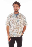 Scully Leather Farthest Point Natural Batik Floral Shirt - Scully Leather