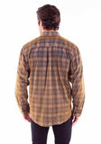 Scully Leather Farthest Point Blue-Brown Sherpa Lined Corduroy Shirt-Jacket - Scully Leather - Flyclothing LLC
