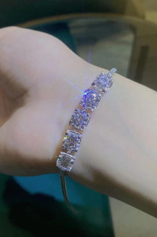 5 Carat Moissanite Lobster Clasp Bracelet - Trendsi