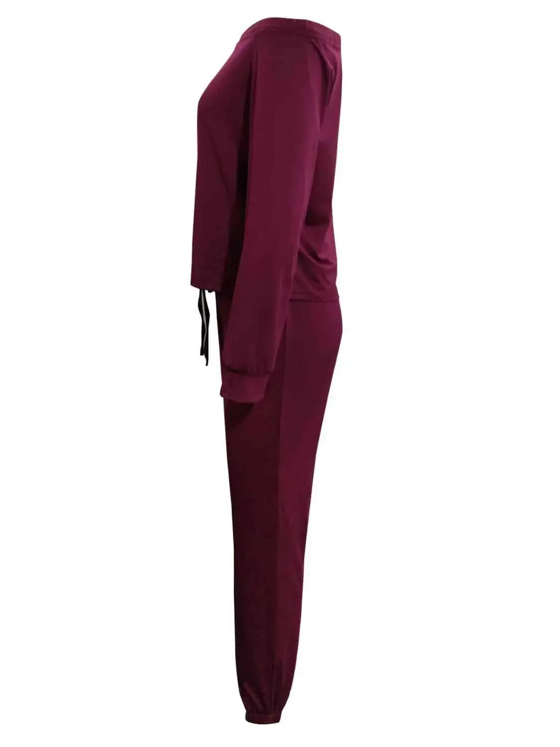 Off-Shoulder Top and Pants Set - Trendsi - Flyclothing LLC