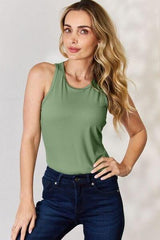 Basic Bae Full Size Round Neck Racerback Tank - Trendsi