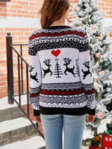 Christmas Round Neck Sweater - Trendsi - Flyclothing LLC