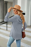 Long Sleeve Hooded Blouse - Trendsi - Flyclothing LLC