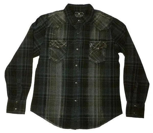 Pop Icon Black & Blue Plaid Shirt - Flyclothing LLC