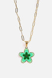 Flower Pendant Stainless Steel Necklace - Trendsi - Flyclothing LLC