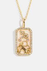 Rhinestone Constellation Pendant Copper Necklace - Trendsi - Flyclothing LLC