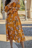 Double Take Full Size Floral Tie Back Flounce Sleeve Dress - Trendsi - Flyclothing LLC