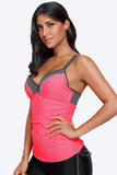 Contrast Sweetheart Neck Swim Cami - Trendsi - Flyclothing LLC