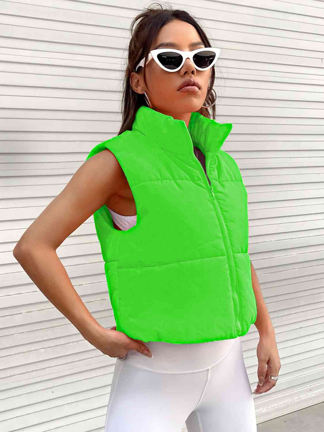 Zip-Up Drawstring Puffer Vest – Flyclothing LLC