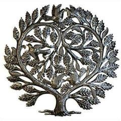 Steel Drum Art -  Lovers Heart 24 inch Tree of Life - Croix des Bouquets - Flyclothing LLC