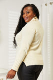 Heimish Full Size Long Sleeve Turtleneck Sweater with Side Slit - Trendsi