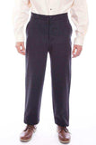 Scully Leather Black Wool Blend Gent Mens Pant - Scully Leather - Flyclothing LLC