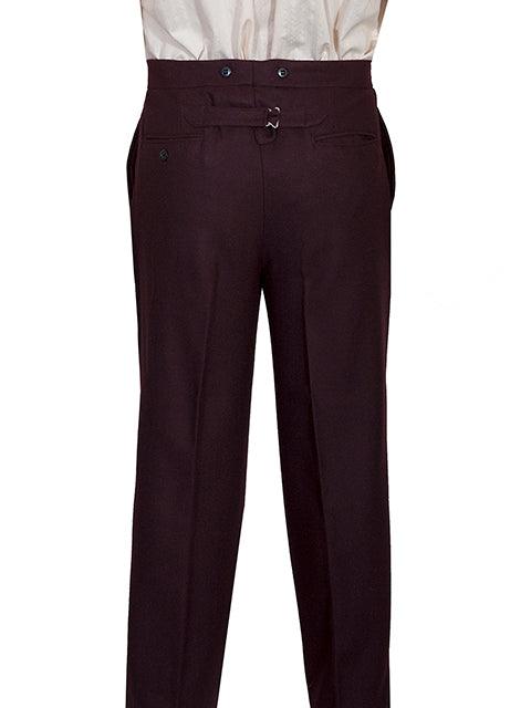 Scully Leather Burgundy Wool Blend Gent Mens Pant - Flyclothing LLC