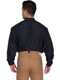 Scully Leather Black Button Front Moisture Wicking Mens Shirt - Scully Leather