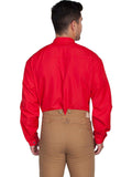 Scully Leather Red Button Front Moisture Wicking Mens Shirt - Scully Leather