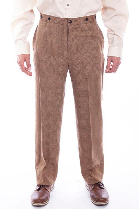 Scully TAN PLAID GENT PANT - Scully Leather