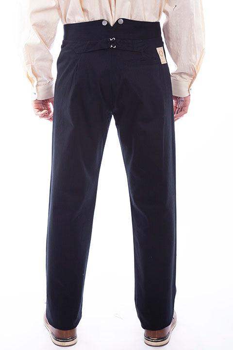 Scully Leather Black Herringbone Vigilante Mens Pant - Scully Leather - Flyclothing LLC