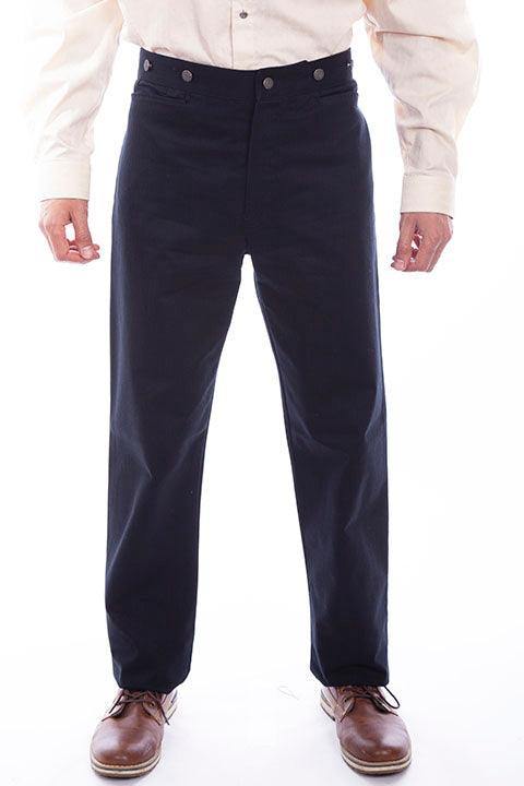 Scully Leather Black Herringbone Vigilante Mens Pant - Scully Leather