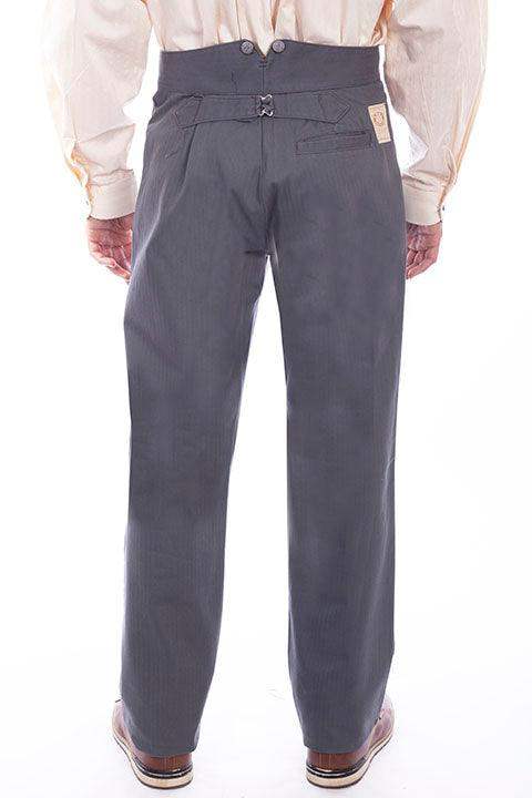 Scully Leather Charcoal Herringbone Vigilante Mens Pant - Scully Leather - Flyclothing LLC