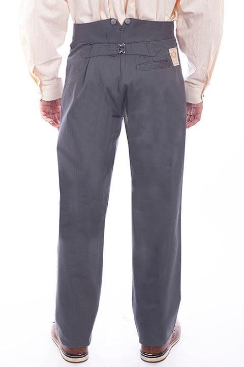 Scully Leather Charcoal Herringbone Vigilante Mens Pant - Flyclothing LLC