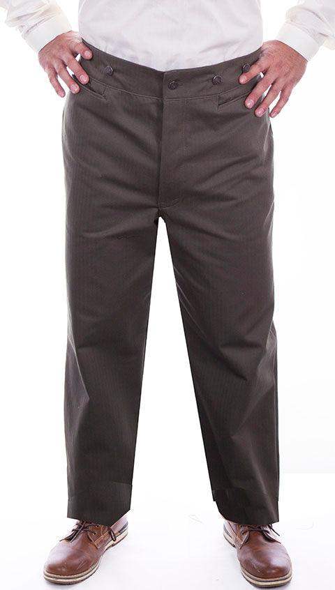 Scully CHARCOAL HERRINGBONE VIGILANTE PANT - Scully Leather - Flyclothing LLC
