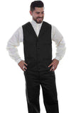 Scully BLACK HERRINGBONE UNLINED VEST - Scully Leather - Flyclothing LLC