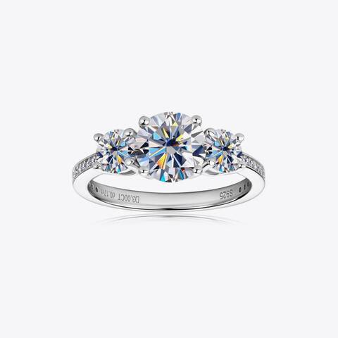 3 Carat Moissanite 925 Sterling Silver Ring - Trendsi