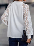 Lantern Sleeve V-Neck Button-Down Cardigan - Trendsi