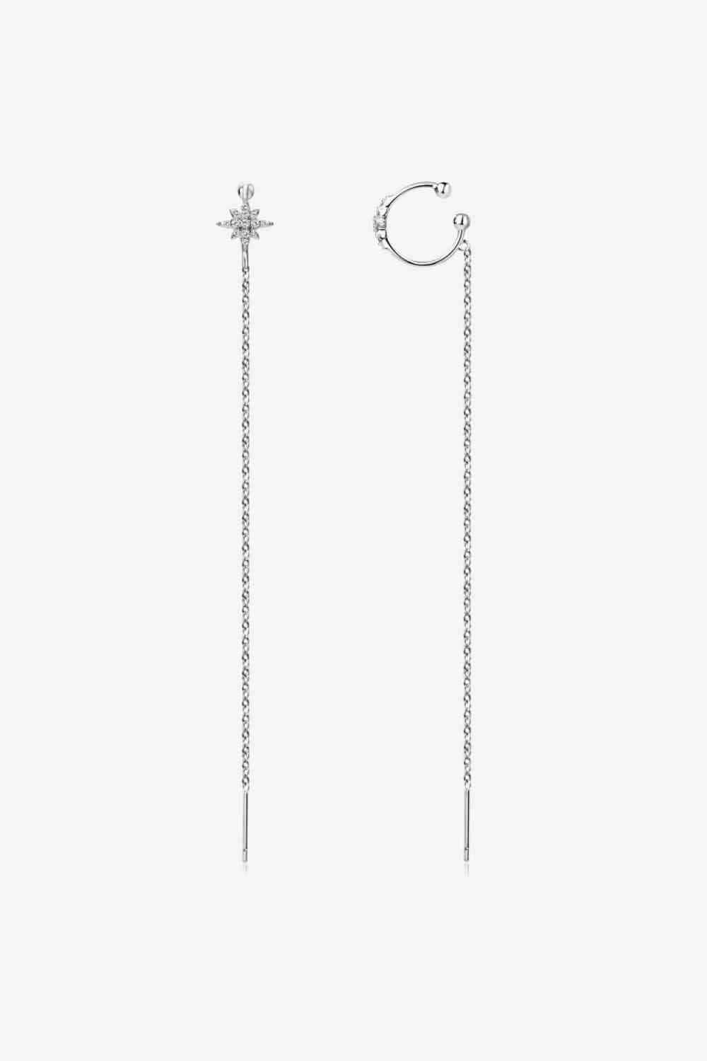 Moissanite 925 Sterling Silver Threader Earrings - Flyclothing LLC