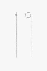Moissanite 925 Sterling Silver Threader Earrings - Trendsi - Flyclothing LLC
