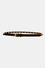 PU Chain Skinny Belt - Trendsi - Flyclothing LLC