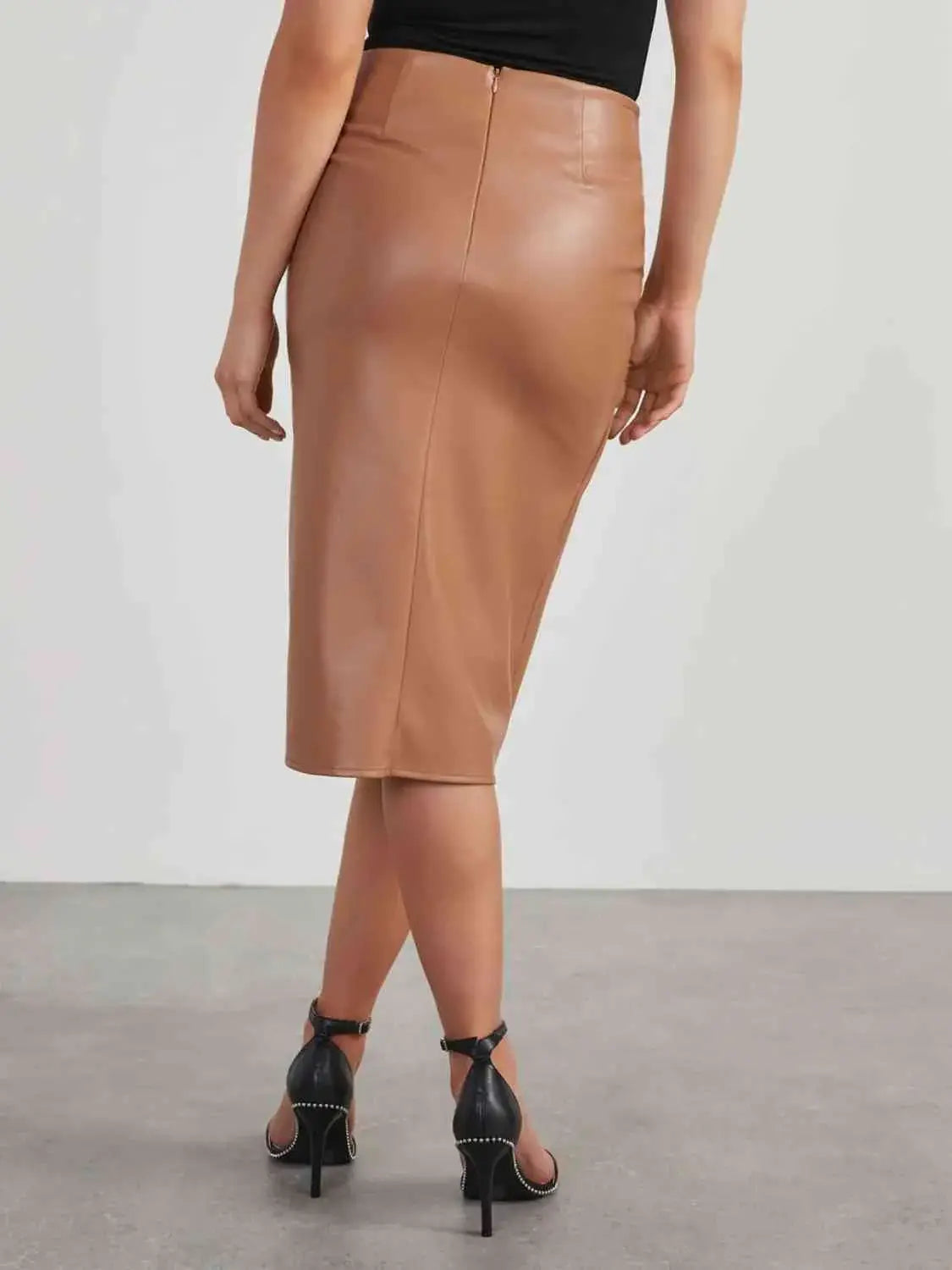 Twist Detail High Waist Skirt - Trendsi - Flyclothing LLC