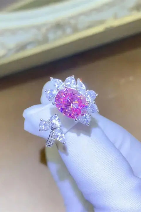 3 Carat Moissanite 925 Sterling Silver Open Ring - Trendsi - Flyclothing LLC