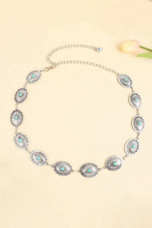 Vintage Turquoise Alloy Belt - Trendsi - Flyclothing LLC