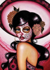 Cat Ashworth Pink Sombrero Print - Lowbrow Art Company